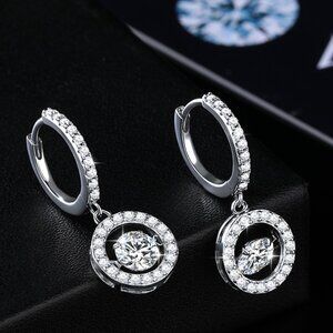 💎NEW Certified Dazzling 0.5CT S925 Dangle Earrings